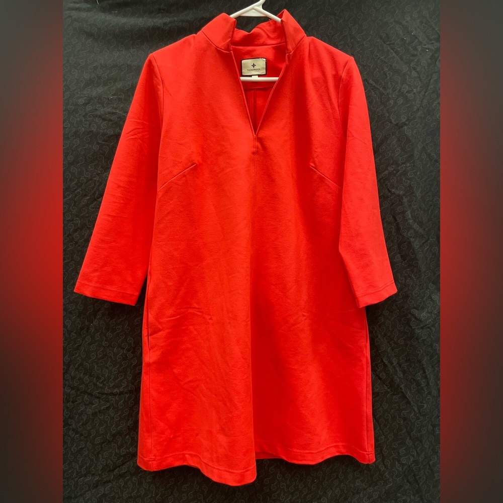 Tuckernuck Poppy Red Ponte Clifton Dress